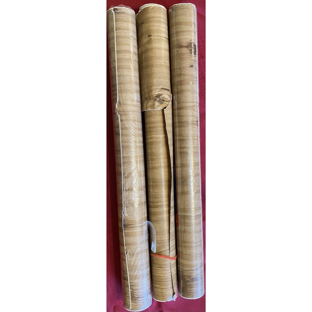 1998 Knotty Pine Wood Grain Contact Paper Shelf Cabinets Vinyl Adhesive 3 rolls